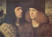 Giovanni Cariani Portrait of Two Young Men (mk05) oil
